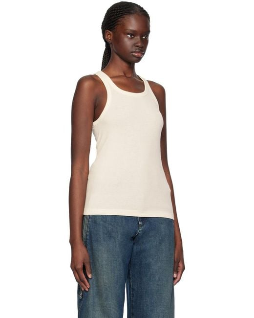 Helmut Lang White Racer Tank