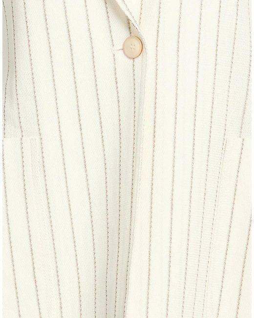 Max Mara White Single-Breasted Blazer