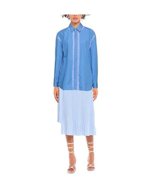 Maison Margiela Blue Solid Colour Shirts