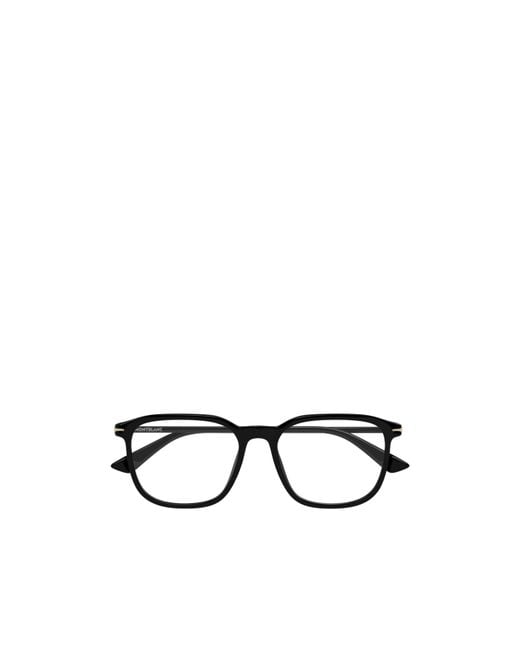 Montblanc White Eyewear Square Frame Glasses for men