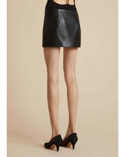 Khaite Black The Jett Zipped Mini Skirt