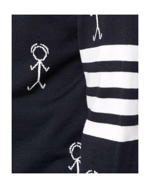 Thom Browne Blue Mr Thom Icons Jumper for men