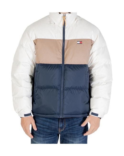 Tommy Hilfiger Blue Color-Blocked Down Jacket for men