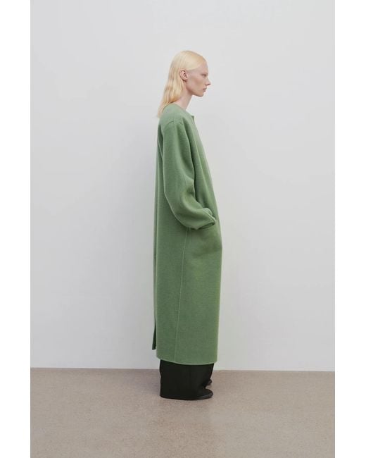 The Row Green Priske Cashmere Coat