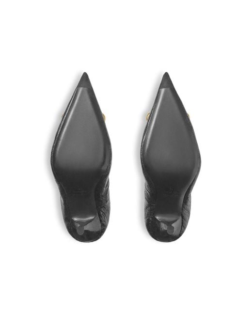 Balenciaga White Monaco Bb Logo Plaque Pumps