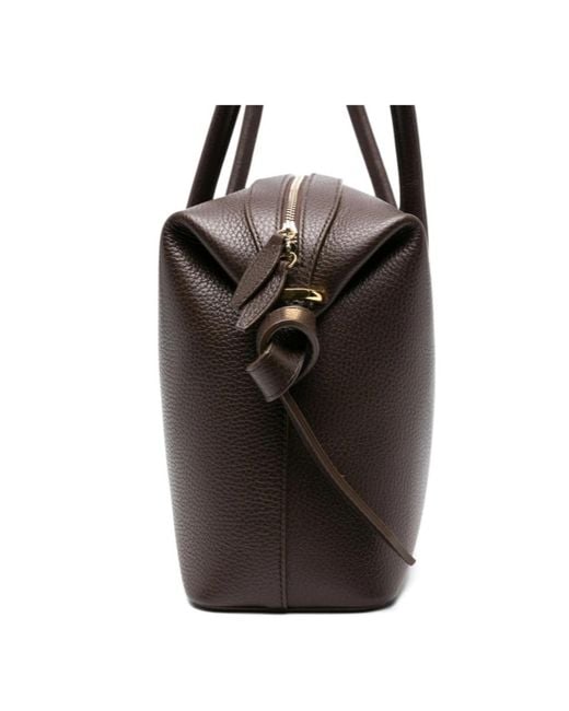 Yuzefi Brown Zippered Handbag