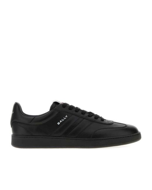 Bally Black Retro Crest Lace-Up Sneakers for men