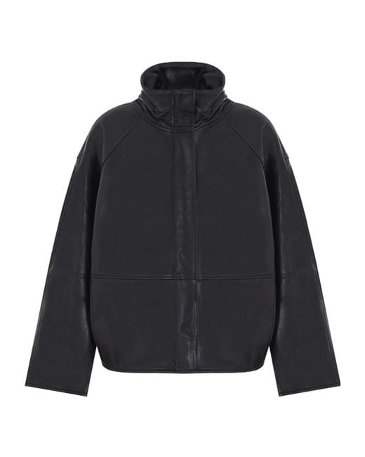 Soeur Blue Leather Jacket