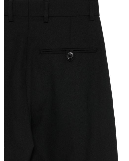 Stella McCartney Black Pleated Wide-Leg Trousers