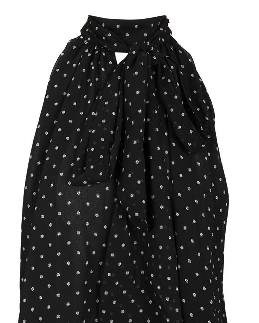 ROTATE BIRGER CHRISTENSEN Black Polka Dot Top