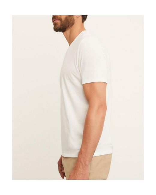 Vince White V-Collar Short-Sleeved T-Shirt for men