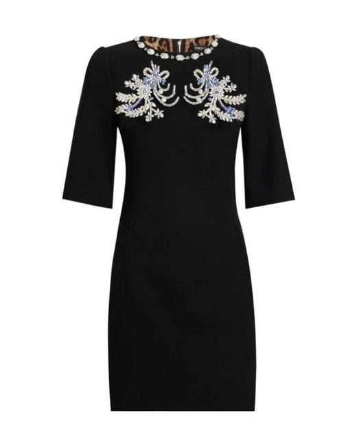 Dolce & Gabbana Black Wool Dress