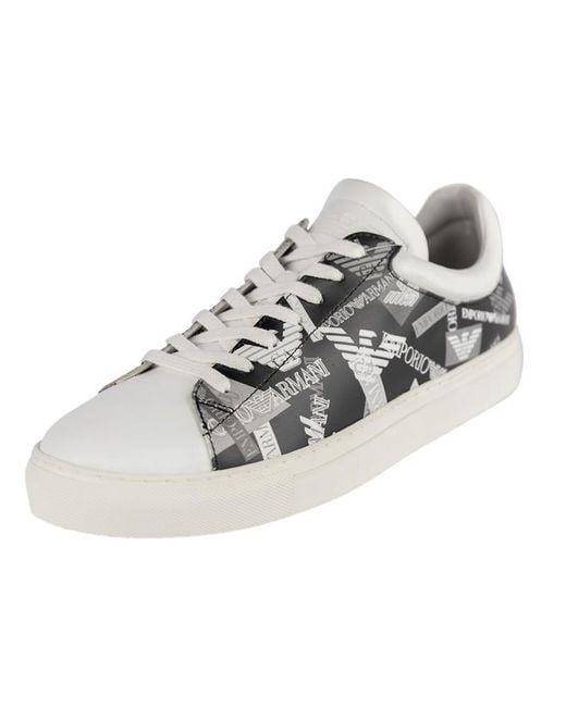 Emporio Armani Multicolor Logo Lacing Casual Sneakers for men