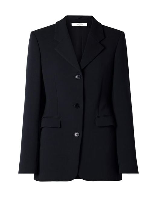 The Row Black Fontana Wool Blazer