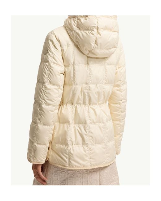 Moncler Natural Cygnet Hooded Short Down Jacket