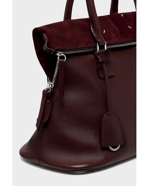 Maison Margiela Red 5Ac Soft Medium Zip-Up Tote Bag