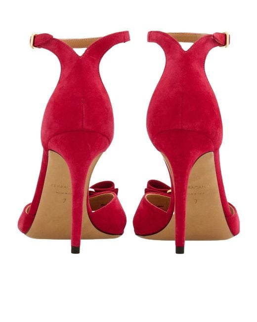 Ferragamo Red Vara Bow Sandal