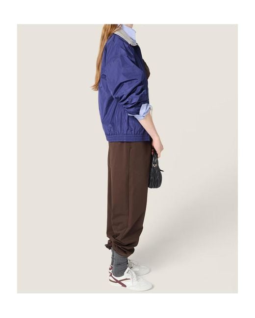 Miu Miu Brown Elasticated-Waistband Pants