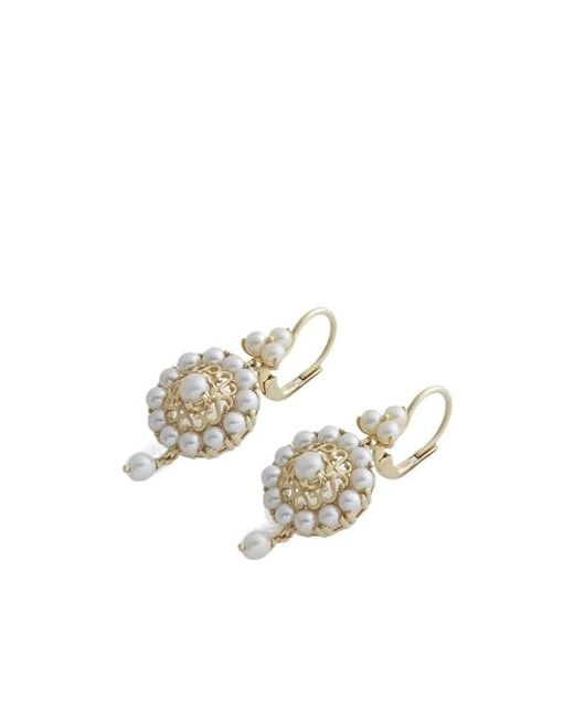 Dolce & Gabbana White Romance Pendant Earrings
