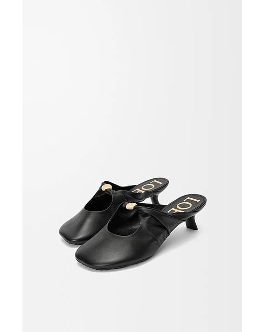 Loewe Black Pebble Soft Mule
