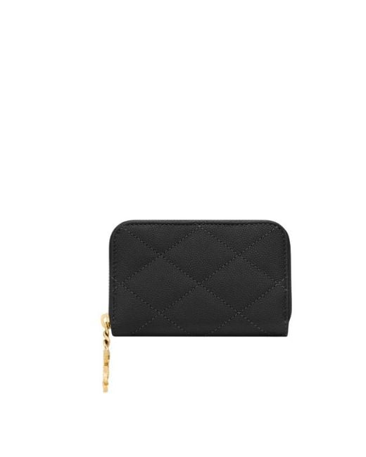 Saint Laurent Black Cassandre Bijou Change Purse