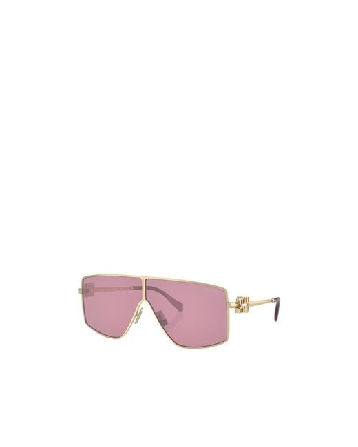 Miu Miu Pink Oversize-Frame Tinted Sunglasses