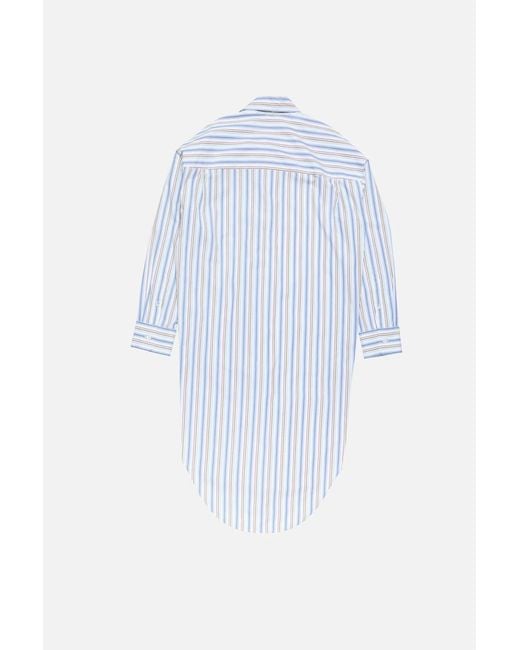 Acne Blue Striped Shirt Dress