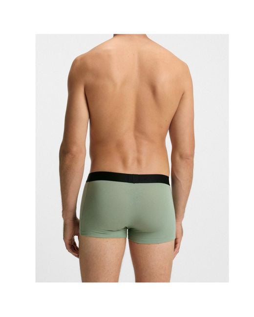 Boss Black Three-Pack Of Stretch-Cotton Trunks for men