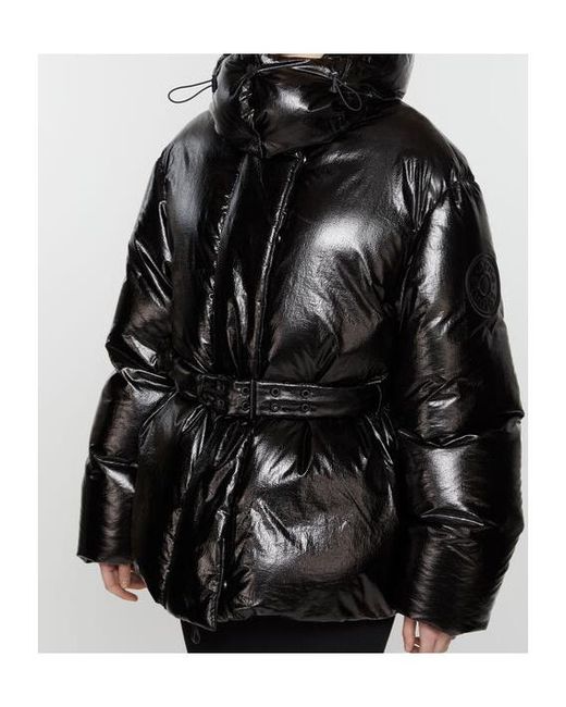 Acne Black Belted Puffer Jacket