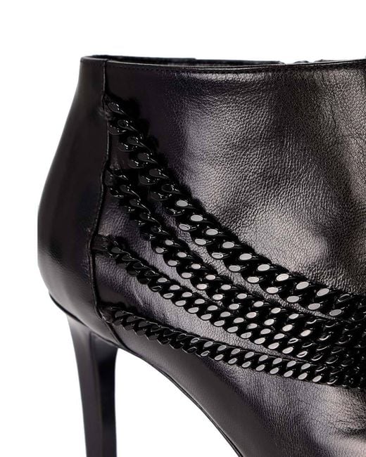 Saint Laurent Black Pointed High-Heeled Ankle Boots