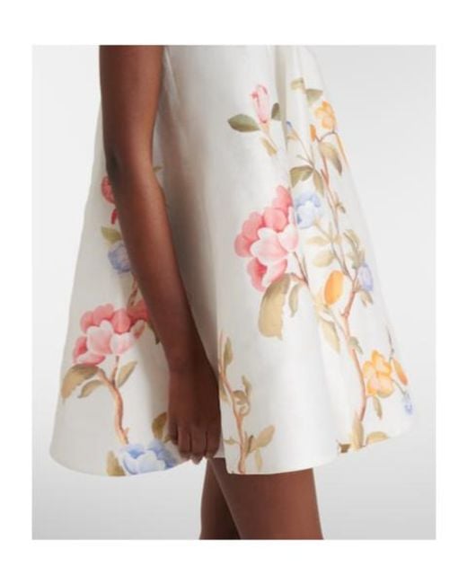 Leo White Caitlin Floral Linen-Blend Minidress