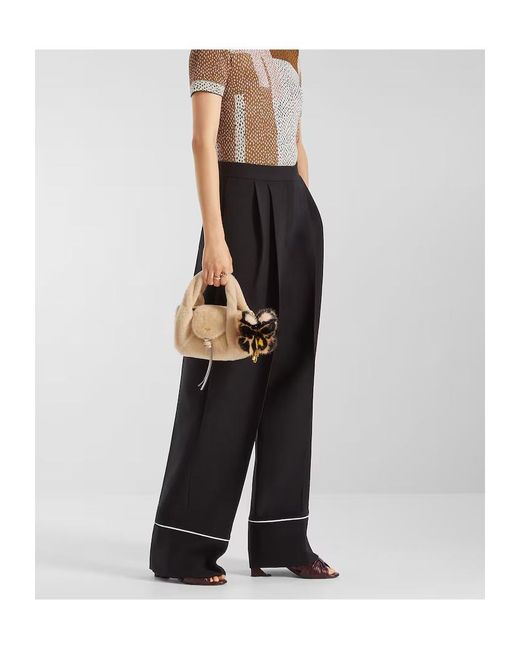 Fendi Blue High-Waist Pyjama Trousers