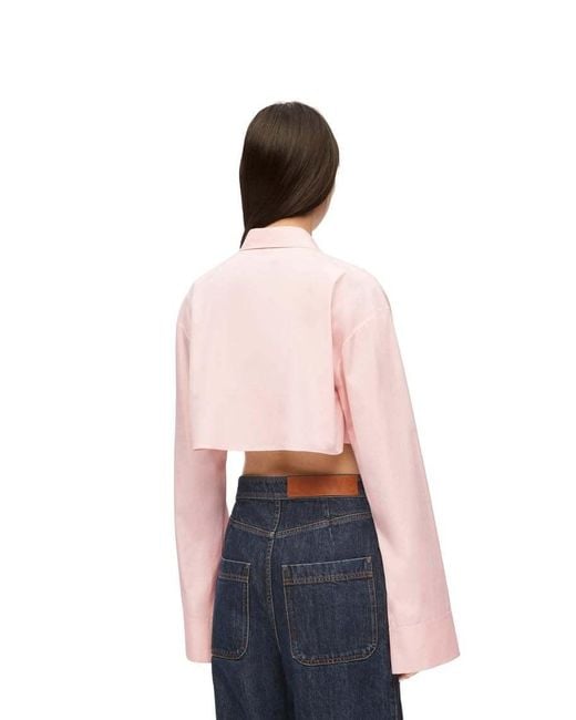 Loewe Pink Cropped Shirt
