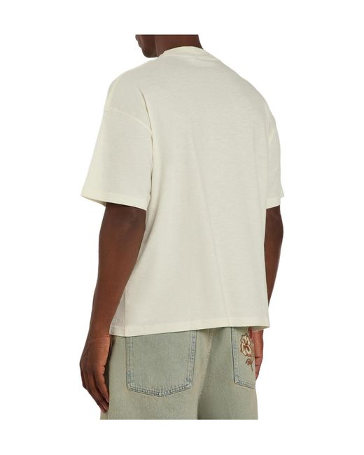 Represent White Printed Cotton T-Shirt for men
