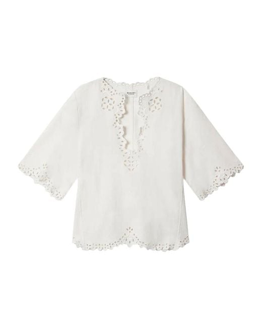 Isabel Marant White Shana Top