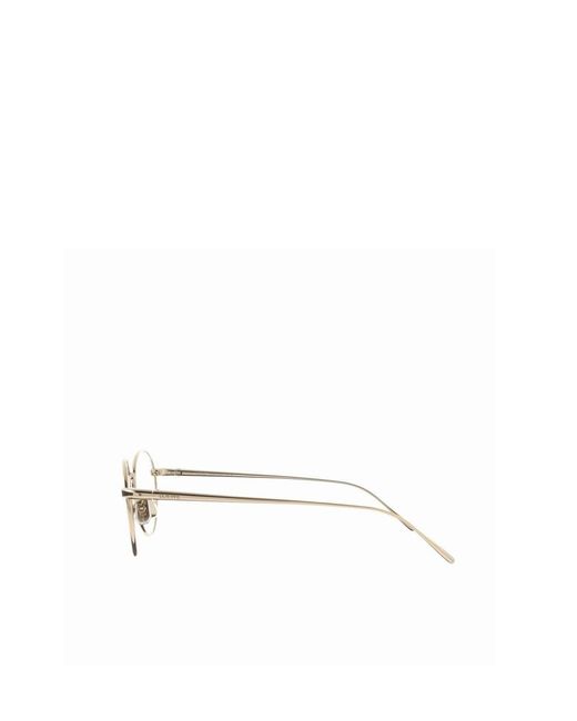 Loewe White Round Frame Glasses for men