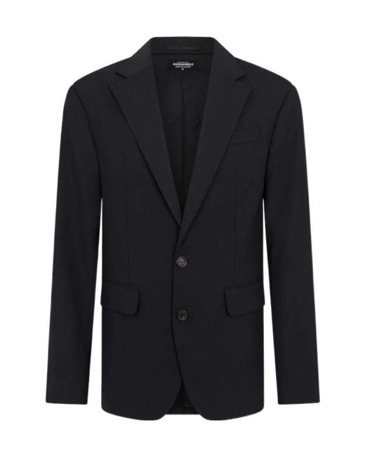 DSquared² Blue Tailored2 Worsted Wool Dan Jacket for men