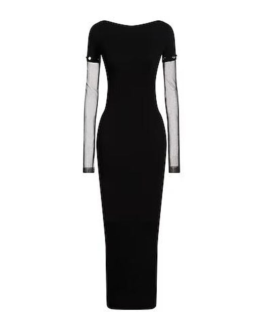 Sportmax Black Long-Sleeve Dress