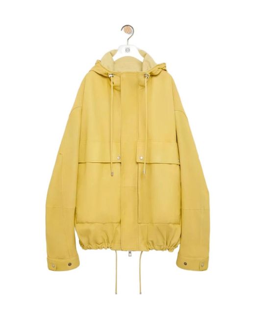Loewe Yellow Nappa Leather Short Parka for men
