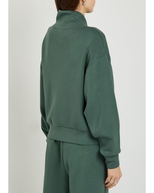 Varley Green Davidson Half-Zip Stretch-Jersey Sweatshirt