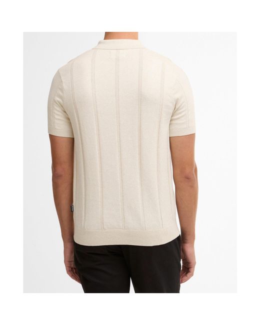 Barbour White Wellburn Short-Sleeved Polo Shirt for men
