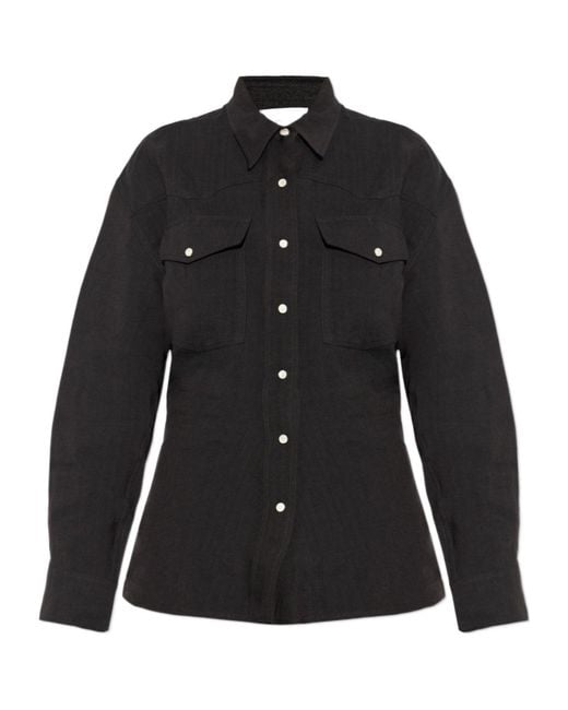 Studio Nicholson Black Buttoned Pocket Shirt