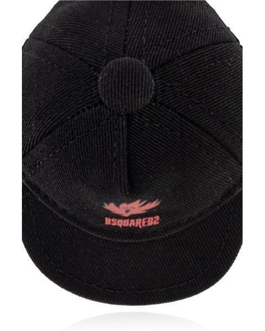 DSquared² Black Cap Pendant Keyring for men