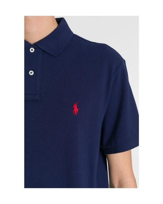 Polo Ralph Lauren Blue Logo Polo Shirt for men