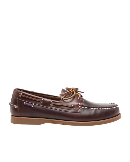 Sebago Brown Round Toe Business Casual Shoes for men