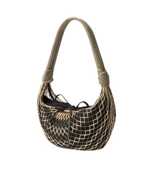 Lemaire Black Fortune Croissant Filt Zip-Up Shoulder Bag