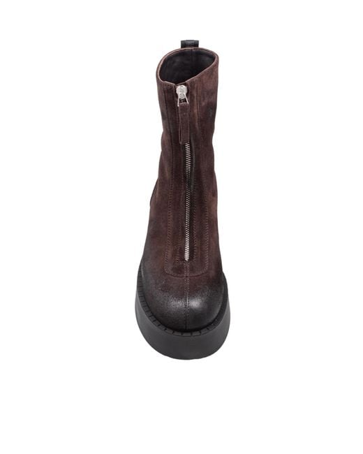 Premiata Brown Zippered Ankle Boots