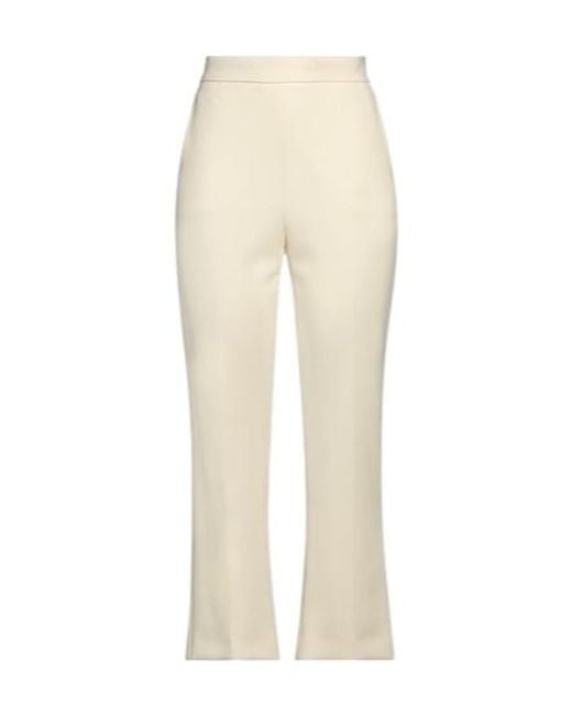 Max Mara Natural Simple Boot-Shaped Trousers