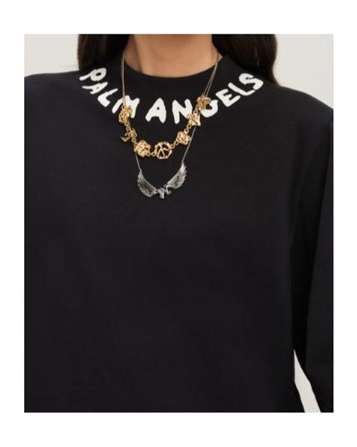 Palm Angels Black Logo Cropped T-Shirt