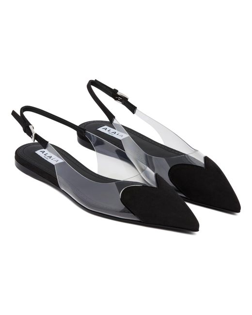 Alaïa Multicolor Alaïa Signature Heart Cut Slingback Flat Shoes